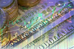 Double exposure of investment on stock market or forex trading i royalty free stock photography Double exposure of investment on stock market or forex trading i royalty free stock photography