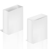 Double white gray package box, one with lid and the other has none stock illustration Double white gray package box, one with lid and the other has none stock illustration