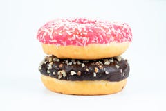 Απομονωμένο γλυκό ζωηρόχρωμο doughnut στοκ φωτογραφία με δικαίωμα ελεύθερης χρήσης Απομονωμένο γλυκό ζωηρόχρωμο doughnut στοκ φωτογραφία με δικαίωμα ελεύθερης χρήσης