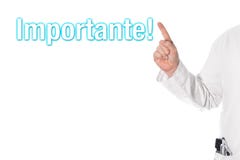 Doutor que aponta em um título importante fotografia de stock Doutor que aponta em um título importante fotografia de stock