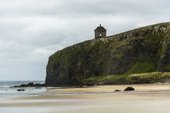 Downhill Beach and Mussenden Temple, Northern Ireland Coastline royalty free stock photo Downhill Beach and Mussenden Temple, Northern Ireland Coastline royalty free stock photo