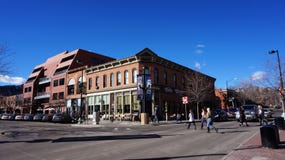 Downtown areas of Boulder royalty free stock photo Downtown areas of Boulder royalty free stock photo