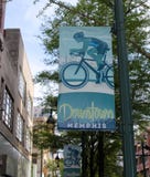 Downtown Memphis Sign and Marker royalty free stock photos Downtown Memphis Sign and Marker royalty free stock photos