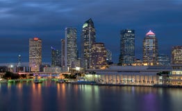 Tampa skyline at night royalty free stock image Tampa skyline at night royalty free stock image
