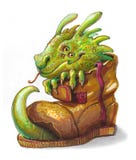 Draak in een laars royalty-vrije illustratie Draak in een laars royalty-vrije illustratie