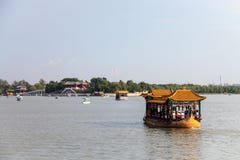 Dragon Boat On Lake Kunming At Summer Palace, Beijing Royalty Free Stock Photography Dragon Boat On Lake Kunming At Summer Palace, Beijing Royalty Free Stock Photography