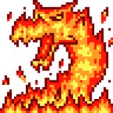 Dragon du feu d'art de pixel de vecteur illustration de vecteur Dragon du feu d'art de pixel de vecteur illustration de vecteur