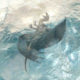 A dragon frozen in an iceberg vector illustration A dragon frozen in an iceberg vector illustration
