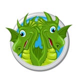 Dragon Gemini Zodiac sign stock illustration Dragon Gemini Zodiac sign stock illustration