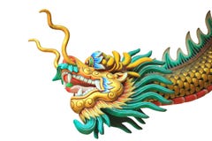 dragon head and body statue isolated on white background Royalty Free Stock Image dragon head and body statue isolated on white background Royalty Free Stock Image