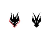 Dragon head logo template stock illustration Dragon head logo template stock illustration