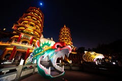 Dragon Tiger Tower of kaohsiung Stock Images Dragon Tiger Tower of kaohsiung Stock Images
