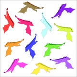 Dragões feericamente Dragão engraçado do conto de fadas, lagarto mágico bonito com asas e serpente de respiração do fogo do bebê ilustração do vetor Dragões feericamente Dragão engraçado do conto de fadas, lagarto mágico bonito com asas e serpente de respiração do fogo do bebê ilustração do vetor