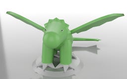 Drakebaben 3d framför vektor illustrationer Drakebaben 3d framför vektor illustrationer