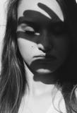 Dramatic artistic portrait of a young woman royalty free stock photos Dramatic artistic portrait of a young woman royalty free stock photos