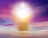 Heavens gate . Stairway to the sky . Way to success . royalty free illustration Heavens gate . Stairway to the sky . Way to success . royalty free illustration