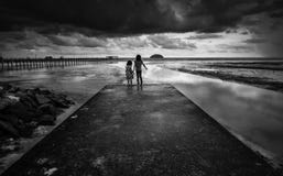 Dramatic stormy clouds at a beach royalty free stock photo Dramatic stormy clouds at a beach royalty free stock photo
