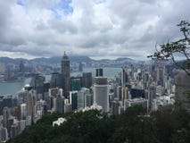 Drapacz chmur przeglądają w Hong Kong obraz stock Drapacz chmur przeglądają w Hong Kong obraz stock