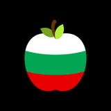 Drapeau d'Apple Bulgarie Fruit national bulgare Illustrati de vecteur illustration stock Drapeau d'Apple Bulgarie Fruit national bulgare Illustrati de vecteur illustration stock