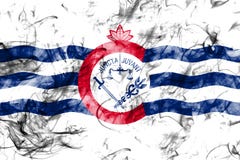 Drapeau de fumée de ville de Cincinnati, état de l'Ohio, Etats-Unis d'Amérique photos libres de droits Drapeau de fumée de ville de Cincinnati, état de l'Ohio, Etats-Unis d'Amérique photos libres de droits