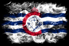 Drapeau de fumée de ville de Cincinnati, état de l'Ohio, Etats-Unis d'Amérique illustration stock Drapeau de fumée de ville de Cincinnati, état de l'Ohio, Etats-Unis d'Amérique illustration stock