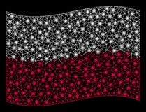 Drapeau de ondulation Mesh Illustration de la Pologne avec l'effet instantané illustration libre de droits Drapeau de ondulation Mesh Illustration de la Pologne avec l'effet instantané illustration libre de droits