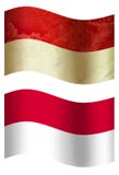 Drapeau de pays de l'Indonésie 3D, deux styles illustration stock Drapeau de pays de l'Indonésie 3D, deux styles illustration stock