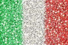 Drapeau de scintillement de l'Italie Photographie stock libre de droits Drapeau de scintillement de l'Italie Photographie stock libre de droits