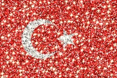 Drapeau de scintillement de la Turquie Photographie stock libre de droits Drapeau de scintillement de la Turquie Photographie stock libre de droits