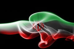 Drapeau national de fumée de l'Iran photo libre de droits Drapeau national de fumée de l'Iran photo libre de droits