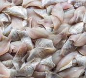 Draufsichtstapel geschnittene rohe, frische Fische nachdem dem Ausbeinen lizenzfreies stockbild Draufsichtstapel geschnittene rohe, frische Fische nachdem dem Ausbeinen lizenzfreies stockbild