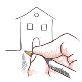 Drawing hand (vector)