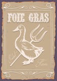 Illustration vintage poster with duck and foie gras. stock illustration Illustration vintage poster with duck and foie gras. stock illustration