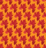 Drawn autumn background with beautiful leaves . Seamless pattern. Red maple leaves, Vector isolated or orange background vector illustration Drawn autumn background with beautiful leaves . Seamless pattern. Red maple leaves, Vector isolated or orange background vector illustration