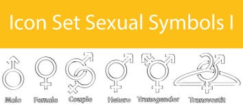 Drawn Doodle Lined Icon Set Sexual Symbols I royalty free illustration Drawn Doodle Lined Icon Set Sexual Symbols I royalty free illustration
