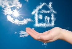 Dream Home In The Clouds Royalty Free Stock Photo Dream Home In The Clouds Royalty Free Stock Photo