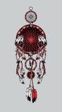 Dreamcatcher indiano do curandeiro ilustração royalty free Dreamcatcher indiano do curandeiro ilustração royalty free