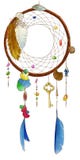 Dreamcatcher rond avec une clé Image stock Dreamcatcher rond avec une clé Image stock