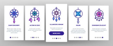 Dreamcatcher, vettore Onboarding dell'amuleto illustrazione vettoriale Dreamcatcher, vettore Onboarding dell'amuleto illustrazione vettoriale