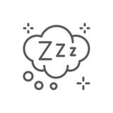 Dreams cloud line icon. stock illustration Dreams cloud line icon. stock illustration