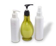 Drei Flaschen mit Kosmetik stockbild Drei Flaschen mit Kosmetik stockbild