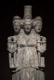 Drei gingen römisch-asiatische alte Statue von Schönheiten an Querstation voran Stockfotografie Drei gingen römisch-asiatische alte Statue von Schönheiten an Querstation voran Stockfotografie