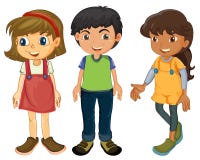 Drei Kinder lizenzfreie abbildung Drei Kinder lizenzfreie abbildung