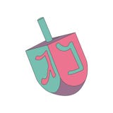 Dreidel met brieven voor Chanoeka Gelukkige Chanoeka! royalty-vrije illustratie Dreidel met brieven voor Chanoeka Gelukkige Chanoeka! royalty-vrije illustratie