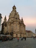Drezdeński Frauenkirche kościół Nasz dama zdjęcie stock Drezdeński Frauenkirche kościół Nasz dama zdjęcie stock