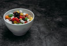 The dried fruits on the table stock image The dried fruits on the table stock image