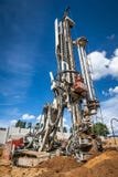 Drilling rig at the construction site stock photos Drilling rig at the construction site stock photos