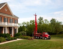 Drilling well in yard