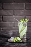 Drink with ice cubes and lime slices royalty free stock image Drink with ice cubes and lime slices royalty free stock image