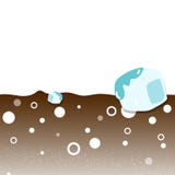 Drinkwater met ijs het smelten, kola, chocolade, soda en coffe vector illustratie Drinkwater met ijs het smelten, kola, chocolade, soda en coffe vector illustratie